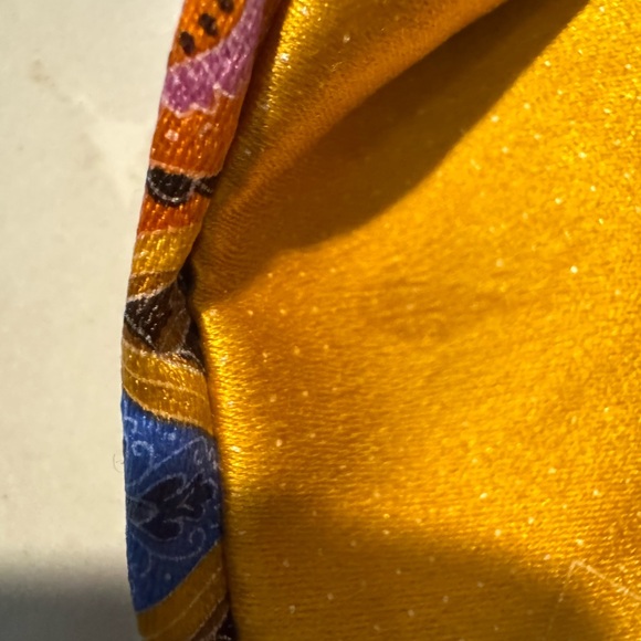 Ermenegildo Zenga Quindici Yellow and Blue Geometric Tie - Picture 11 of 12